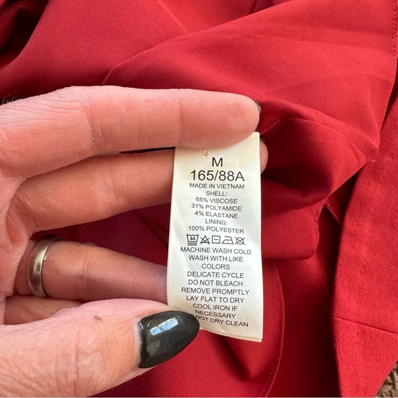 Kate Spade Red Ponte Puff Sleeve Dress A Line Fit Flare Square Neck M NEW $229 - Picture 8 of 11